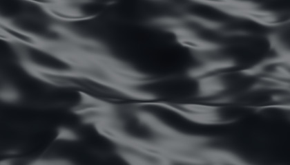 Abstract 3d rendering of smooth surface with ripples. Cloth with waves. Modern background design for poster, cover, branding, banner, placard.