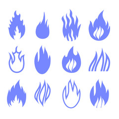 Gas industry blue symbols