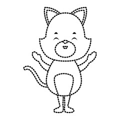 Cute cat head cartoon icon vector illustration graphic design