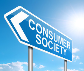 Consumer society concept.