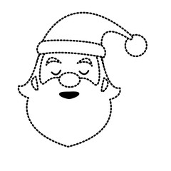 Santa claus funny face cartoon icon vector illustration graphic design