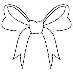 ribbon bow isolated icon vector illustration graphic design