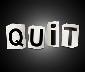 Quit word concept.