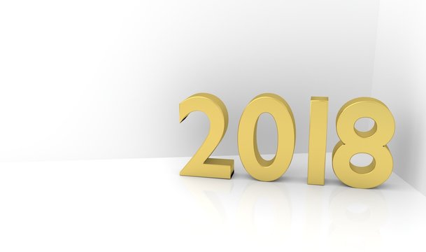 201year 3D text - Copyspace