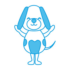 Cute dog head cartoon icon vector illustration graphic design