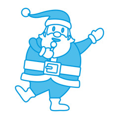 Funny santa claus cartoon icon vector illustration graphic design