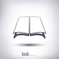 silhouette of the book open