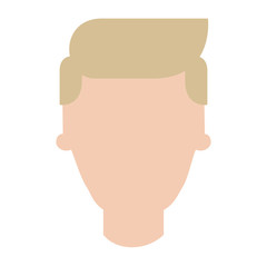 faceless man with side parted hairstyle in colorful silhouette vector illustration