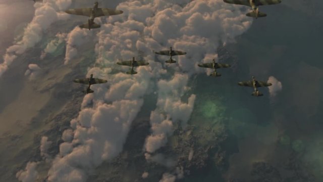 Fighter jets of the second world war IL-2 flying wedge