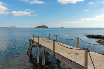 Fototapeta premium The coast of Des Canar in Ibiza, Balearic Islands