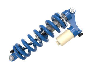 shock absorbers isolated on white background. 3D