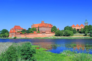 Fototapeta na wymiar Teutonic castle in Malbork, Poland