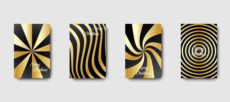 Templates christmas background. Vector illustration merry christmas gold and black collors place for text
