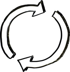 Cycle Of Circle Arrows White Board Illustration