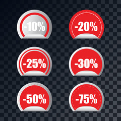 Mega savings, sale stickers set. Certificate emblem labels. Vector