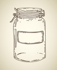 Hand drawn jar