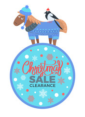Christmas Sale Clearance on Vector Illustration