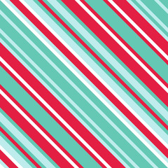 Obraz premium Christmas Diagonal Striped Seamless Pattern