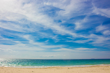 Fototapeta premium Beach. Summer landscape. Punta Paloma beach, Tarifa, Spain.