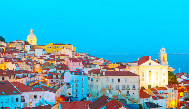 Lisbon Old Town skyline, Portugal