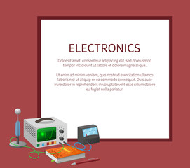 Electronics Banner with Place for Text in Frame