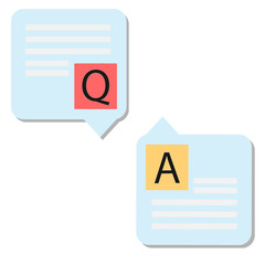 Question answer icon on white background. Question and answer sign. Q&A symbol. flat style.