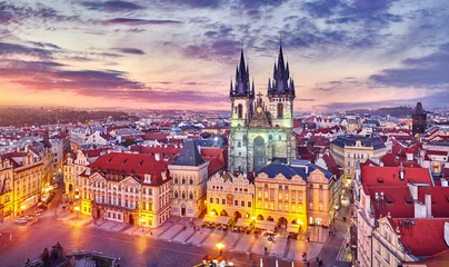 Abwaschbare Fototapete Prag Liebfrauenkirche vor dem Teyn auf dem Altstädter Ring Prag Czech