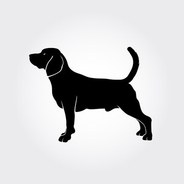 Vector Beagle Dog Silhouette. I realy hope you’ll enjoy this dog silhouette.