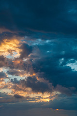 Fototapeta na wymiar Sunset sky cloudscape