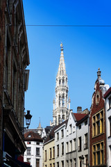 antique church building in Brussels, Belgium Europe