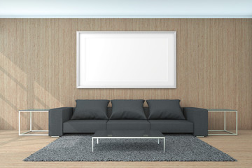 Living Area For Background Concept 3d Rendering