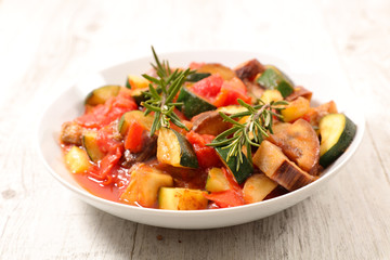 zucchini,tomato and eggplant