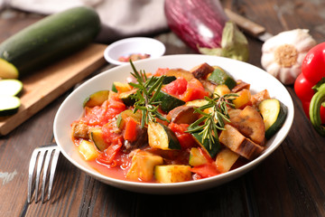 zucchini,tomato and eggplant
