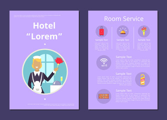 Hotel Room Service Information List Illustration
