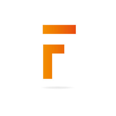 Letter F logo. Design template elements