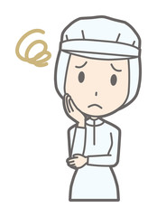 Women working in white hygiene clothing are in trouble