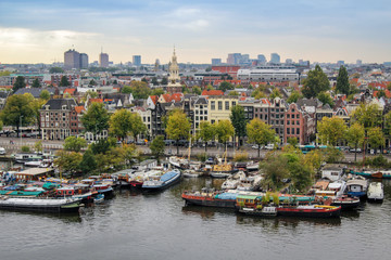 Fototapeta premium Oosterdok cityview in Amsterdam, the Netherlands.