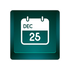 grüne 3D Taste - Kalender - Xmas