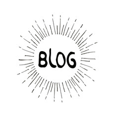 Trendy Hand Drawn Retro Bursting Rays Design Elements. Blog