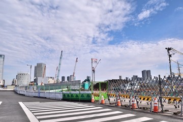 晴海 湾岸エリアの工事現場