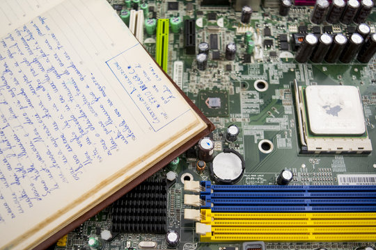 modern technologies with a motherboard