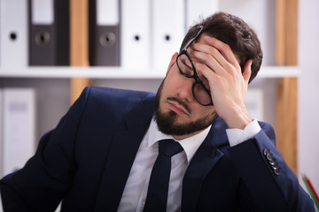 Close-up Of A Sad Businessman