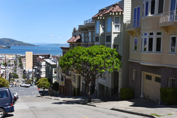 San Francisco street scene - residential area 
