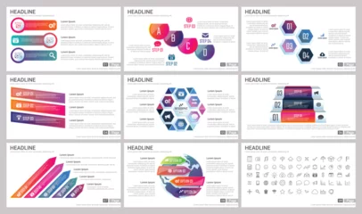 Fotobehang Modern Elements of infographics for presentations templates for banner © toonsteb