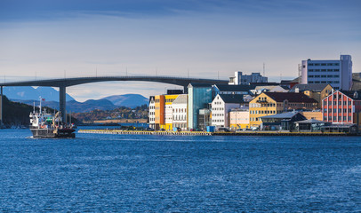 Obraz premium Kristiansund cityscape, Norwegian town