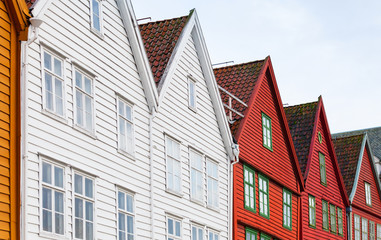 Fototapeta premium Wooden houses, Bergen Bryggen, Norway