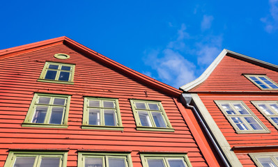 Traditional Norwegian red houses, Bergen
