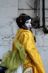 Fototapeta na wymiar Geisha portrait closeup
