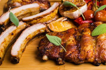 Roast ribs in the glaze