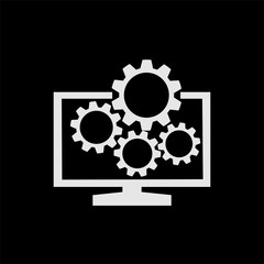 Data Management Icon. Flat Design. Business Concept